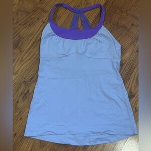 Lululemon Purple and Light Blue Y2K Tank Top